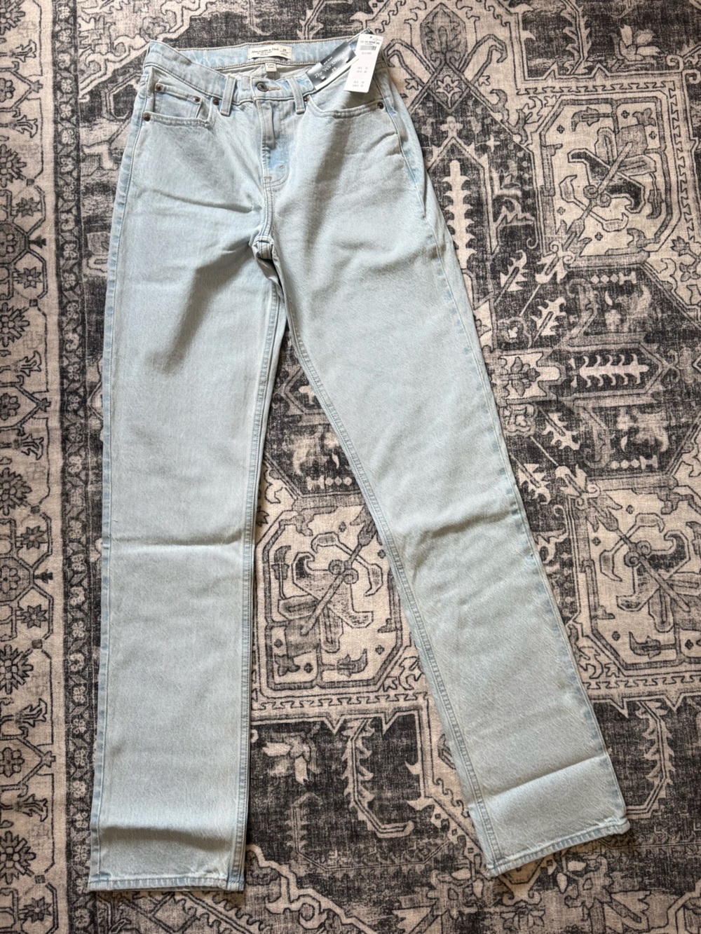 Abercrombie mid rise 90s straight jean 25 XL NEW